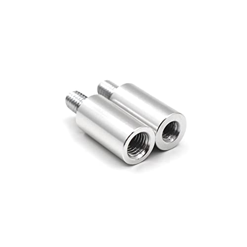 Antenna Adapter Bolts Compatible with Chevy Silverado & GMC Trucks Most Year [1x 7mm Female to 6mm Male & 1x 6mm to 6mm] (Polish Adapters) - color: Polish Adapters