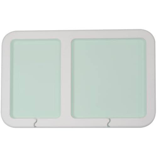2-Pocket Dashboard Organization Pad for Boats, Peel and Stick Double Compartment Foam Dash Pad for keys, fishing tools, smartphones, pump out tokens (White + Seafoam) - color: White + Seafoam