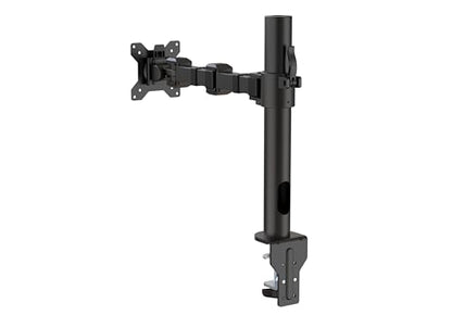 Amazon Basics Single Computer Monitor Stand with Cable Management, Height Adjustable VESA Desk Arm Mount, Fully Adjustable Tilt and Rotation, Steel, Black, Fits 13-30" Screens - size: 30 inches