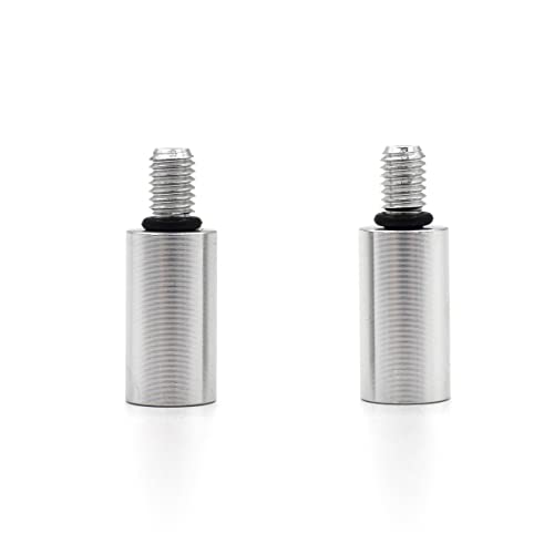 Antenna Adapter Bolts Compatible with Chevy Silverado & GMC Trucks Most Year [1x 7mm Female to 6mm Male & 1x 6mm to 6mm] (Polish Adapters) - color: Polish Adapters