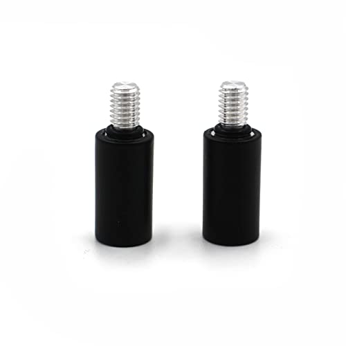 Antenna Adapter Bolts Compatible with Chevy Silverado & GMC Trucks Most Year [1x 7mm Female to 6mm Male & 1x 6mm to 6mm] (Black Adapters) - color: Black Adapters