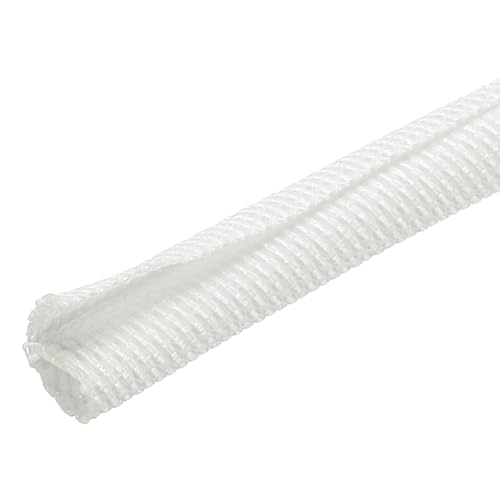 MECCANIXITY Braided Wire Loom, 20ft(6 m) - 1/8"(3mm) Wire Split Braided Cable Management Sleeve Automotive Woven Mesh Split Loom Tubing for Multi-Cable Management, White - color: White, size: 20ft(6 m) - 1/8"(3mm)