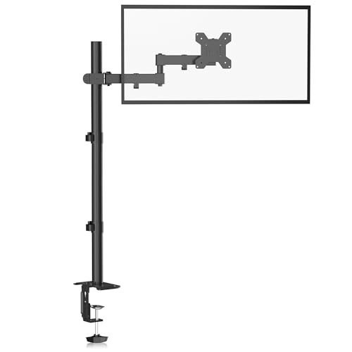 Bracwiser Single Fully Adjustable Standing Height Monitor Arm Stand Mount 800mm Tall for Monitor Computer Screen 13 15 17 19 20 22 23 24 26 27 30 32 inch VESA 75 100 (MD7821) - color: Black, size: 31.5" Height