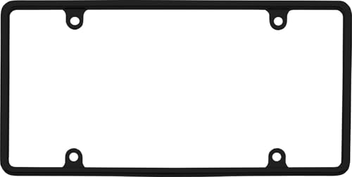 Cruiser Accessories Slim Rim License Plate Frame, Black - color: Black