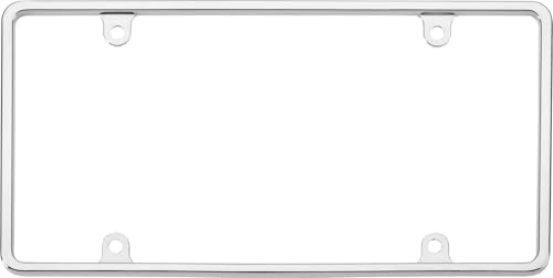 Cruiser Accessories Slim Rim License Plate Frame, Chrome - color: Chrome