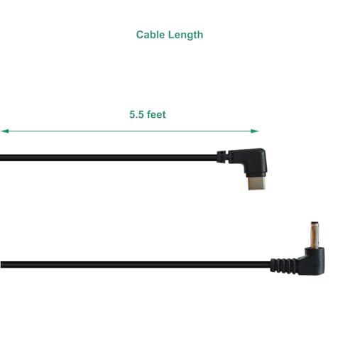 5V USB C to 12V DC 3.5mm X 1.35mm Cable Compatible for Furrion FOS07TADS Vision S Monitor and Other Camera, Speaker, LED Light - Car Charger Adapter Cord 5.5 ft - size: 170 centimeters