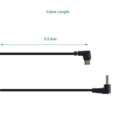 5V USB C to 12V DC 3.5mm X 1.35mm Cable Compatible for Furrion FOS07TADS Vision S Monitor and Other Camera, Speaker, LED Light - Car Charger Adapter Cord 5.5 ft - size: 170 centimeters