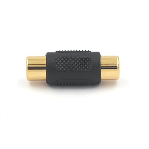 VCE RCA Female to Female Coupler, Gold Plated RCA Adapter, 3-Pack
