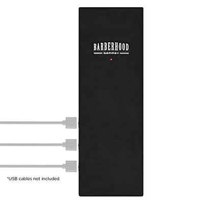 GAMMA+ Professional Barber Appliance Magnetic Mat and Station Organizer, Anti-Slip, Durable Hair Styling Tools - color: Black USB Hub
