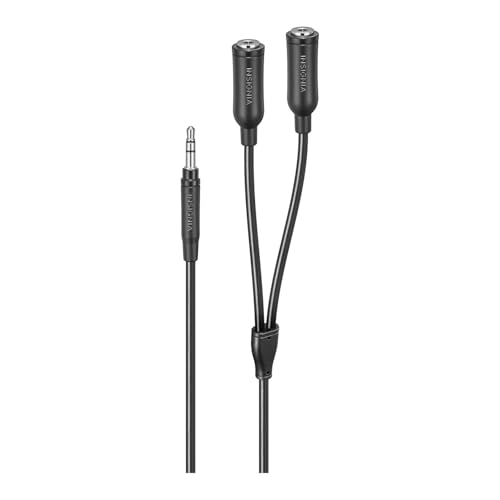 INSIGNIA Premium Audio Cables & Components – High-Fidelity Sound, Durable Materials, Compatible with Home Theater, Studio & Hi-Fi Systems (3.5mm Dual Headphone Spiltter, One Size) - color: 3.5mm Dual Headphone Spiltter, size: One Size