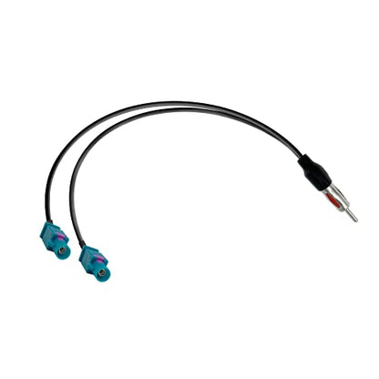 Splitter Cable DIN Male to Dual Fakra Z Male Car Radio Antenna Splitter Cable Fakra Z Plug to DIN Plug to Cable RG174 39CM/15IN for AM/FM Car Radio Antenna - size: Dual Fakra DIN