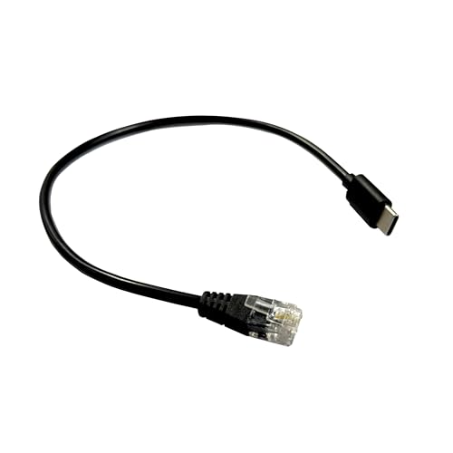 Dongar USB-C to RJ11 Short Converter Cable, 6 inches, Convert USB-C Power Source to RJ11, Convert for Radar, Dash cam