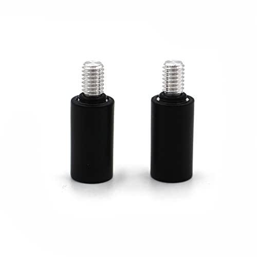 Antenna Adapter Bolts Compatible with Chevy Silverado & GMC Trucks Most Year [1x 7mm Female to 6mm Male & 1x 6mm to 6mm] (Black Adapters) - color: Black Adapters