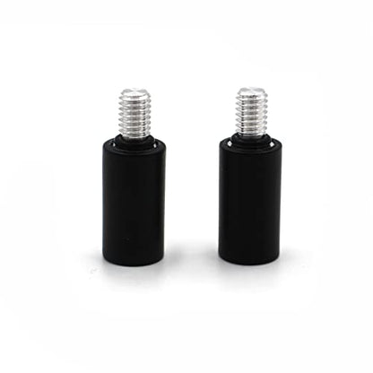 Antenna Adapter Bolts Compatible with Chevy Silverado & GMC Trucks Most Year [1x 7mm Female to 6mm Male & 1x 6mm to 6mm] (Black Adapters) - color: Black Adapters