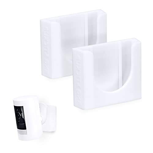 Adhesive Wall Mount for Stick Up Cam (2 Pack) Security Camera (Battery, Wired & Solar Versions) No Hassle Bracket Holder, No Screws, No Mess Install (White) by Brainwavz - color: Wall Mount