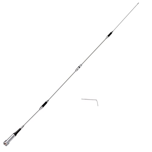 Bingfu Mobile Ham Radio High Gain Antenna Dual Band VHF UHF 144 430MHz - color: Mobile Radio Antenna 62inch