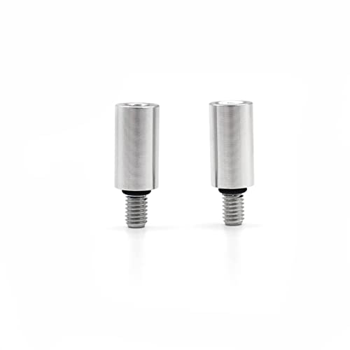 Antenna Adapter Bolts Compatible with Chevy Silverado & GMC Trucks Most Year [1x 7mm Female to 6mm Male & 1x 6mm to 6mm] (Polish Adapters) - color: Polish Adapters