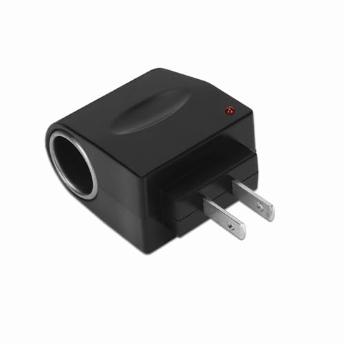 Universal AC to Car Cigarette Lighter Socket Adapter Converter, Cigarette Lighter Adapter to Wall Plug, DC 12V 500mA Car Power Supply Transformer Wall Plug, AC to DC Converter for Vehicles