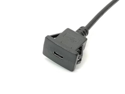 USB Male to Female AUX Flush Panel Mount Extension Cable 1 Meters for Car Truck Boat Motorcycle Dashboard (USB Type C Female)