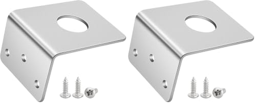Anina L Bracket for NMO Antenna Mount 3/4 Hole Stainless Steel Bracket Compatible with Car Truck Heavy Duty L-Shaped for Mobile Radio Antennas (Pack of 2) - size: 3/4 Inch (Pack of 2)