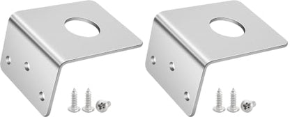 Anina L Bracket for NMO Antenna Mount 3/4 Hole Stainless Steel Bracket Compatible with Car Truck Heavy Duty L-Shaped for Mobile Radio Antennas (Pack of 2) - size: 3/4 Inch (Pack of 2)