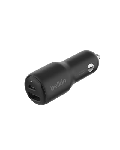 Belkin BoostCharge 42W Dual Port Fast Car Charger, USB-C & USB-A - style: Car Charger