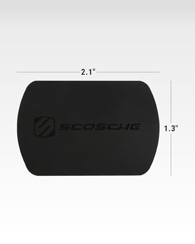 Scosche MagicMount Replacement Metal Plate Kit, Large Metal Plates with Strong Adhesive for Car Magnet Phone Mount Magnetic Cell Phone Holder, Universal Fit with All Devices and Cases, Black, 2-Pack - size: 2 Plates, style: Original