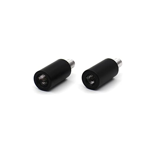 Antenna Adapter Bolts Compatible with Chevy Silverado & GMC Trucks Most Year [1x 7mm Female to 6mm Male & 1x 6mm to 6mm] (Black Adapters) - color: Black Adapters