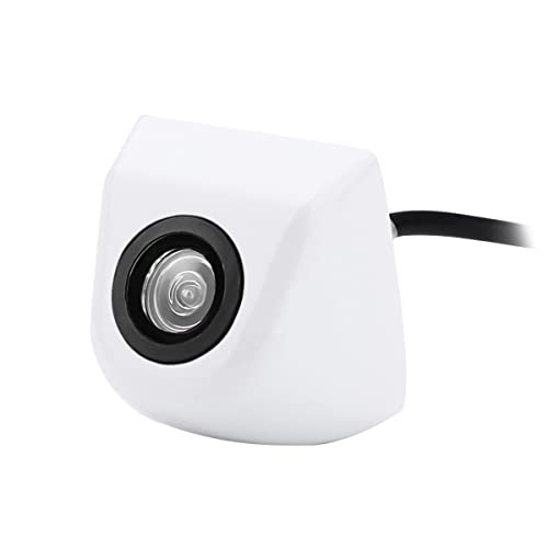 Backup Camera for Car, Waterproof Rear View Camera with Moveable Guideline, HD 960x720 Image Super Night Vision Car Backup Camera, 4 Layer Glass Lens 155 Degree Wide View Angle (White) - color: White