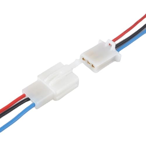 3-Pin Auto and Motorcycle Accessories Connector with Cable Male&Female Plugs AWG Wire Terminal Connectors Plug Auto Electrical Wire Pack of 5 - size: 3 pin