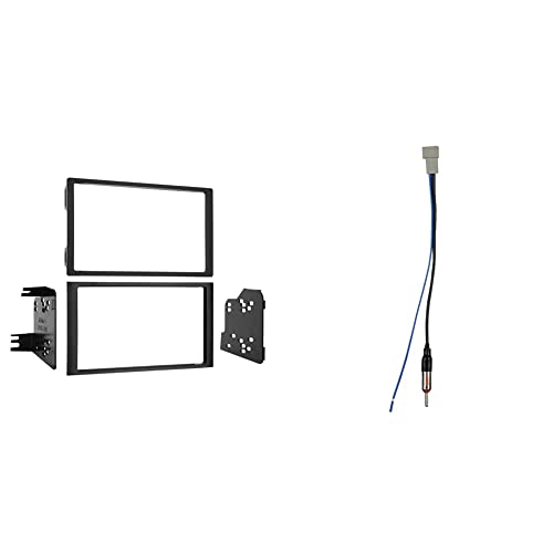 Metra 95-7861 Double DIN Installation Dash Kit for 2003-2008 Honda Pilot & Metra Electronics 40-HD10 Factory Antenna Cable to Aftermarket Radio Receivers for Select Honda/Acura Vehicles - style: Kit + Cable