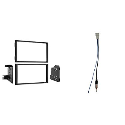 Metra 95-7861 Double DIN Installation Dash Kit for 2003-2008 Honda Pilot & Metra Electronics 40-HD10 Factory Antenna Cable to Aftermarket Radio Receivers for Select Honda/Acura Vehicles - style: Kit + Cable