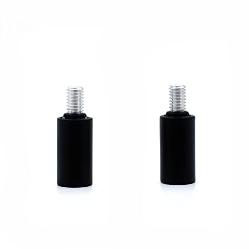 Antenna Adapter Bolts Compatible with Chevy Silverado & GMC Trucks Most Year [1x 7mm Female to 6mm Male & 1x 6mm to 6mm] (Black Adapters) - color: Black Adapters