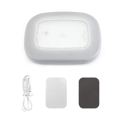 Magnetic Dome Light for Car, 10 LEDs Auto Interior Ceiling Roof Reading Light, USB Rechargeable Wireless Dome Lamp for Vehicle RV Camping Bedroom, Universal Car Accessories (Gray) - color: Gray