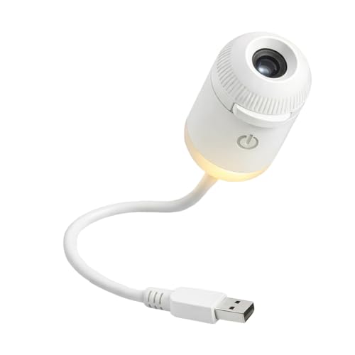 2-in-1 Projector Night Light,360° Rotatable Dimmable Galaxy Lamp with Sliding Projection Films,USB HD LED Starry Sky Milky Way Projector,Mood Light for Bedroom Car Ceiling Decor (5 Designs) - color: White-5Projector