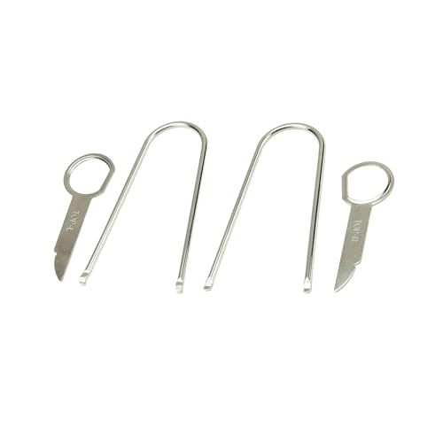 Scosche DT1 Automotive Car Radio DIN Removal Tool Kit - Essential Factory Radio Removal Keys - Stereo Removal Pry Tool Set - Audi, Ford, Mercedes, VW and More - Compact Car Audio Installer Equipment