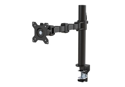 Amazon Basics Single Computer Monitor Stand with Cable Management, Height Adjustable VESA Desk Arm Mount, Fully Adjustable Tilt and Rotation, Steel, Black, Fits 13-30" Screens - size: 30 inches