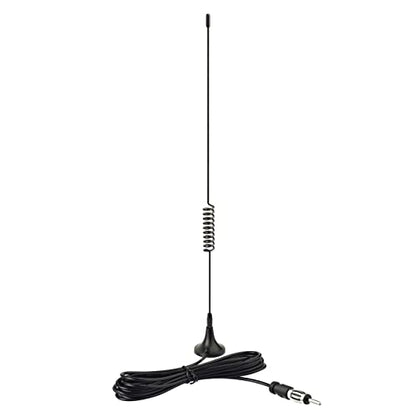 Bingfu Universal Car Stereo FM AM Radio Antenna Magnetic Base Aerial for Vehicle Truck SUV Truck RV Marine Boat Car Stereo Audio Radio Head Unit CD Media Receiver Player