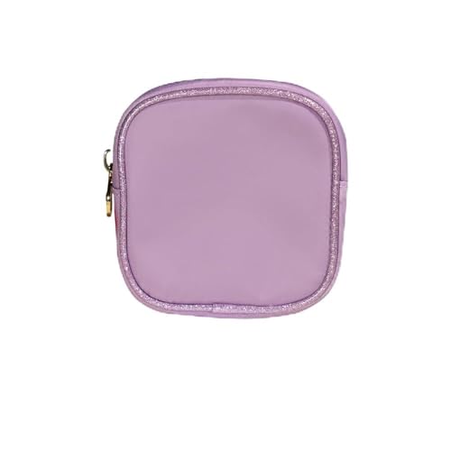 dreamie - Purple, Travel Bag, Cute Heart Makeup Bag, Cosmetics, Electronics, Essentials, Car, Organizer, Easy to Clean, Smooth Gold Zipper, Portable, Luxury Nylon - Taffy Sparkle - color: Taffy Sparkle