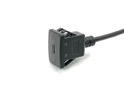 USB Male to Female AUX Flush Panel Mount Extension Cable 1 Meters for Car Truck Boat Motorcycle Dashboard (USB Type C Female)