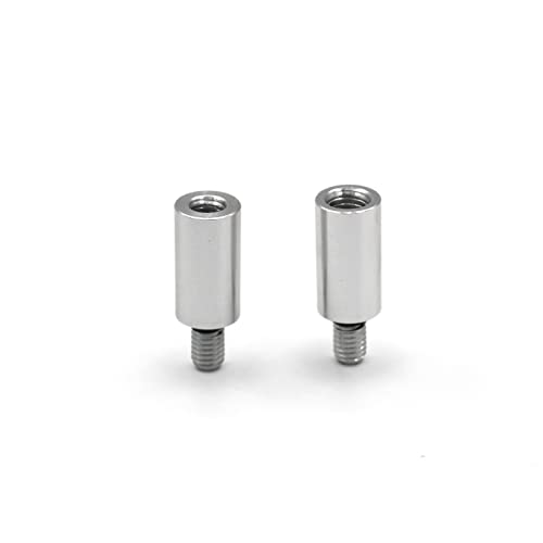Antenna Adapter Bolts Compatible with Chevy Silverado & GMC Trucks Most Year [1x 7mm Female to 6mm Male & 1x 6mm to 6mm] (Polish Adapters) - color: Polish Adapters