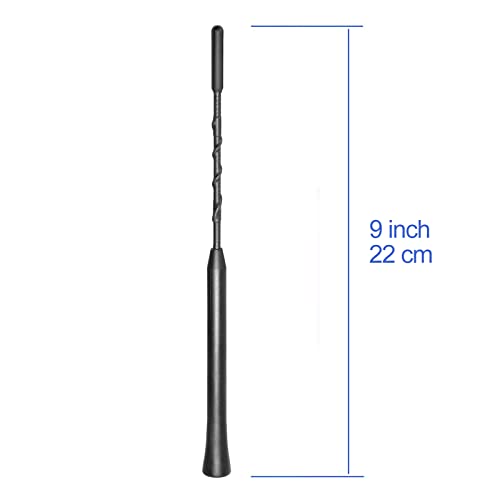 Bingfu 범용 차량 루프 마운트 고무 자동차 안테나 교체 돛대 22.9cm(9인치) 차량 FM AM 스테레오 범용 루프 장착 안테나