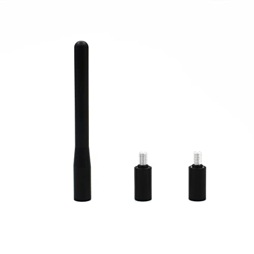 Antenna Adapter Bolts Compatible with Chevy Silverado & GMC Trucks Most Year [1x 7mm Female to 6mm Male & 1x 6mm to 6mm] (Adapters+Mast) - color: Adapters+Mast