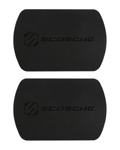 Scosche MagicMount Replacement Metal Plate Kit, Large Metal Plates with Strong Adhesive for Car Magnet Phone Mount Magnetic Cell Phone Holder, Universal Fit with All Devices and Cases, Black, 2-Pack - size: 2 Plates, style: Original