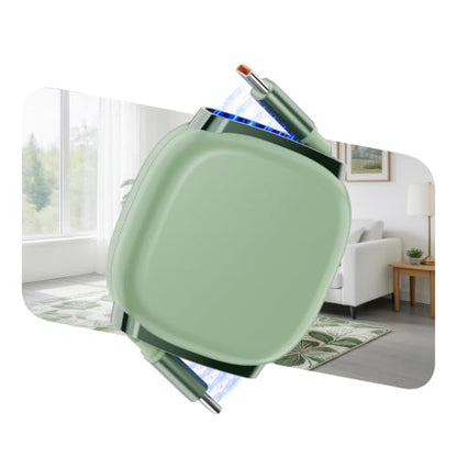 240W Retractable USB C Cable with Mag Snap Slot,3.3ft,Tea Green - color: Tea Green, size: 3.3ft-1Pack