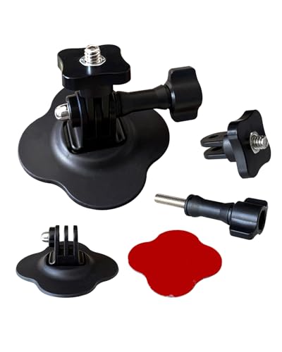 Universal Action Camera Mount Helmet Camera Mounts Adhesive Base for Insta360, Helmet Mount for Gopro, Surfboard Motorcycle Vlogging Accessories (1)
