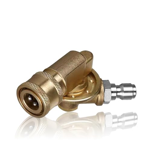 Lucstar Radiator Cleaning Wand Accessories,Quick Connect Pivoting Coupler, 240 Degree with 7 Angles for Pressure Washer Nozzle Tips,Pressure Washer Gutter Attachment - color: Coupler