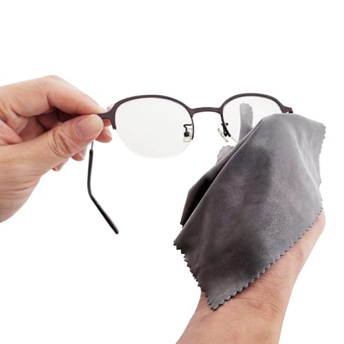Microfiber Cleaning Cloth, 30 Pack - 200+ GSM Heavyweight Lint-Free Streak & Scratch-Free Cloths for Eyeglasses, Glasses, Screens, Camera Lens - 7x6 Inch Premium White, Bulk, Reusable