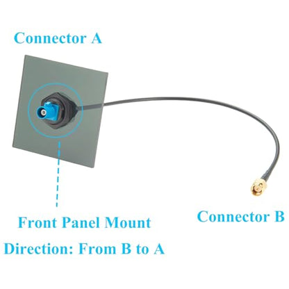 Front Panel Mount FAKRA Z Male to SMA Male RG174 RF Coax Cable Bulkhead FAKRA to SMA Vehicle Car GPS Antenna Adapter Cable Water Blue for GPS Navigation 4G LTE Satellite (15cm) - size: 15cm
