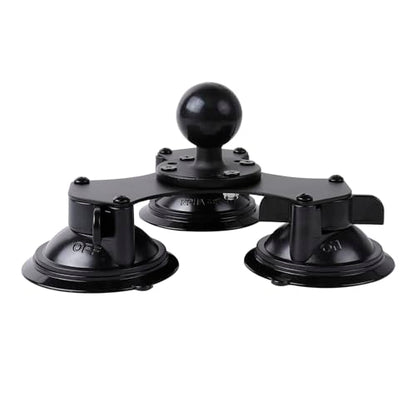 Triple Suction Cup with 1.5" / 38mm Ball, Heavy Duty 3 Suction Car Mount Base Compatible with RAM Mounts and Other C Size Double Socket Arm - size: Triple Suction Cup w/o Arm